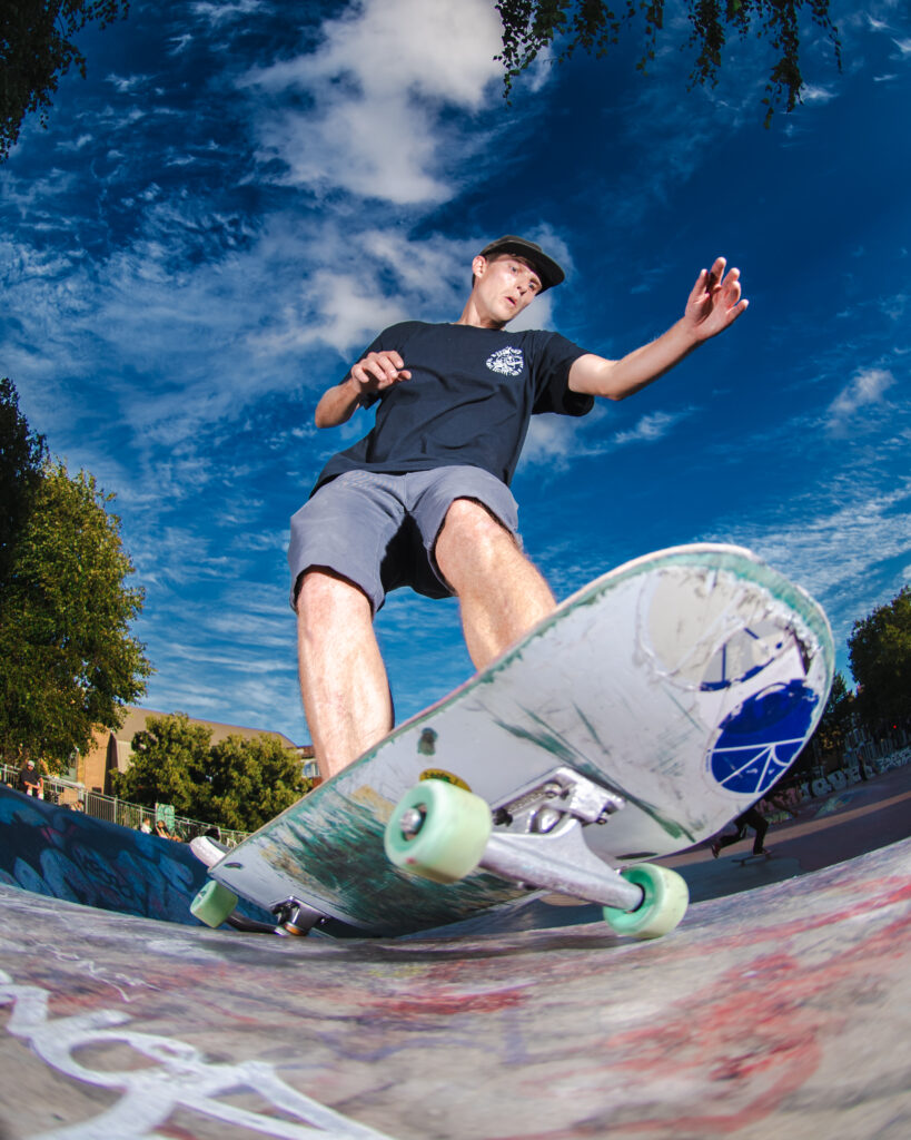 Jack Francis - Skate with Jack - Founder of The Skate Club, riding a skateboard. 